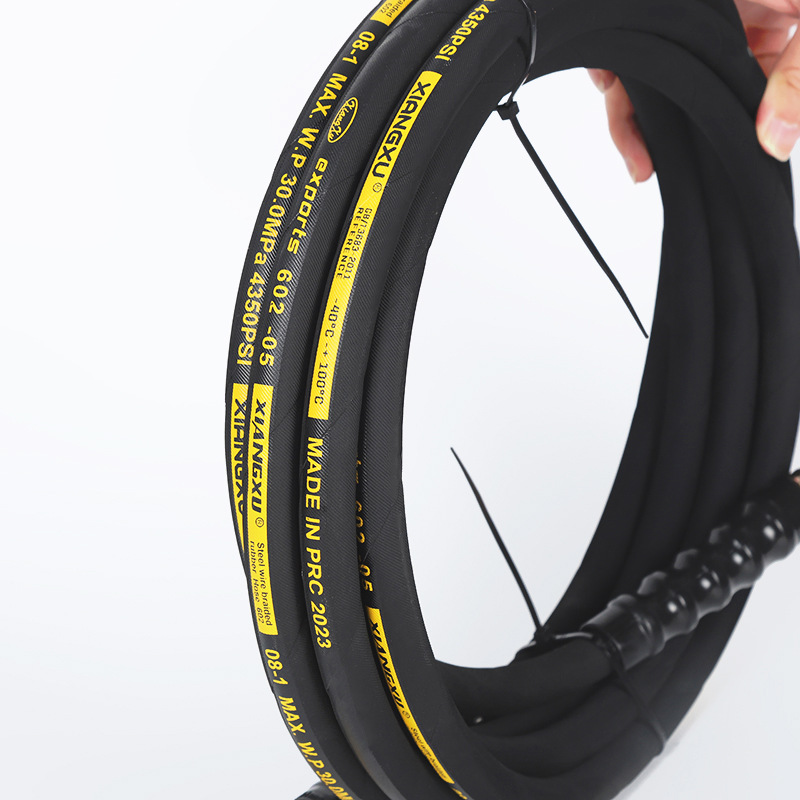 Mangueira de borracha de saída de água de lavagem de alta pressão